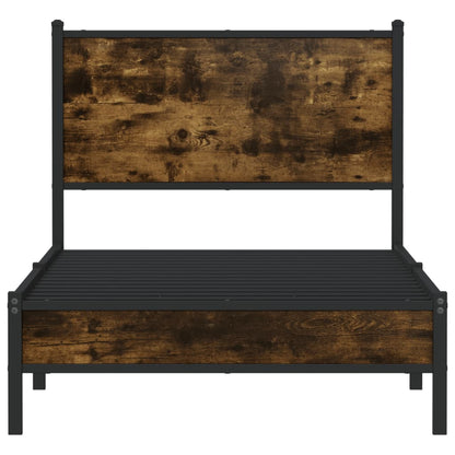 Giroletto senza Materaso in Metallo Rovere Fumo 90x200 cm