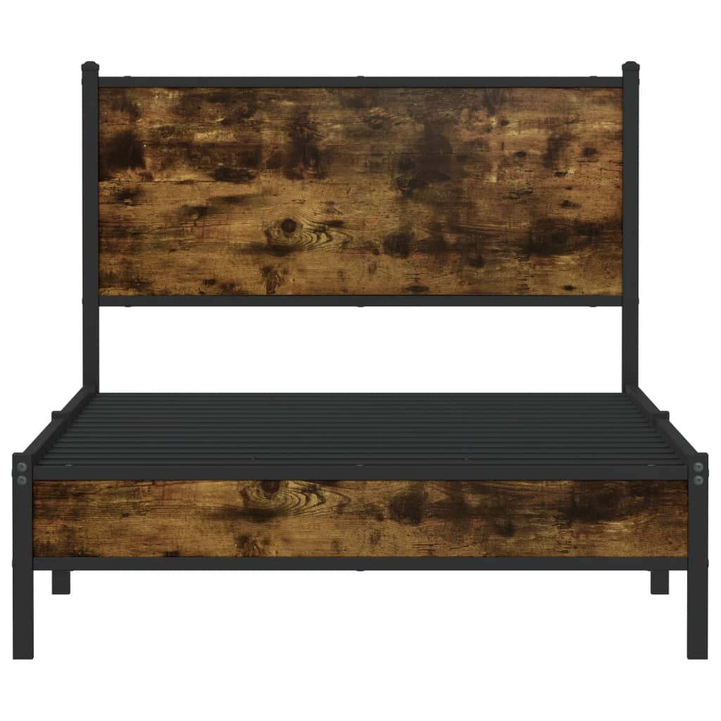 Giroletto senza Materaso in Metallo Rovere Fumo 100x190 cm