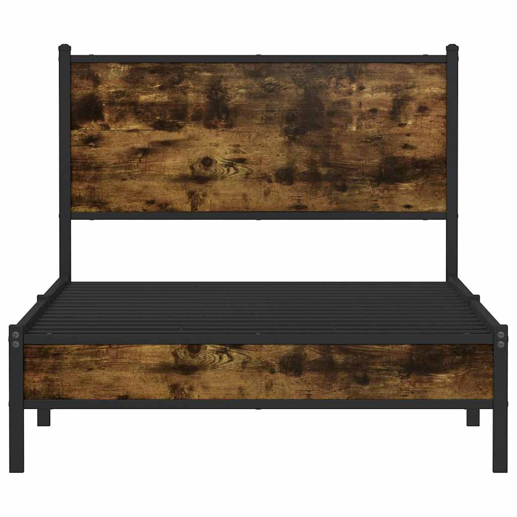 Giroletto senza Materaso in Metallo Rovere Fumo 100x200 cm