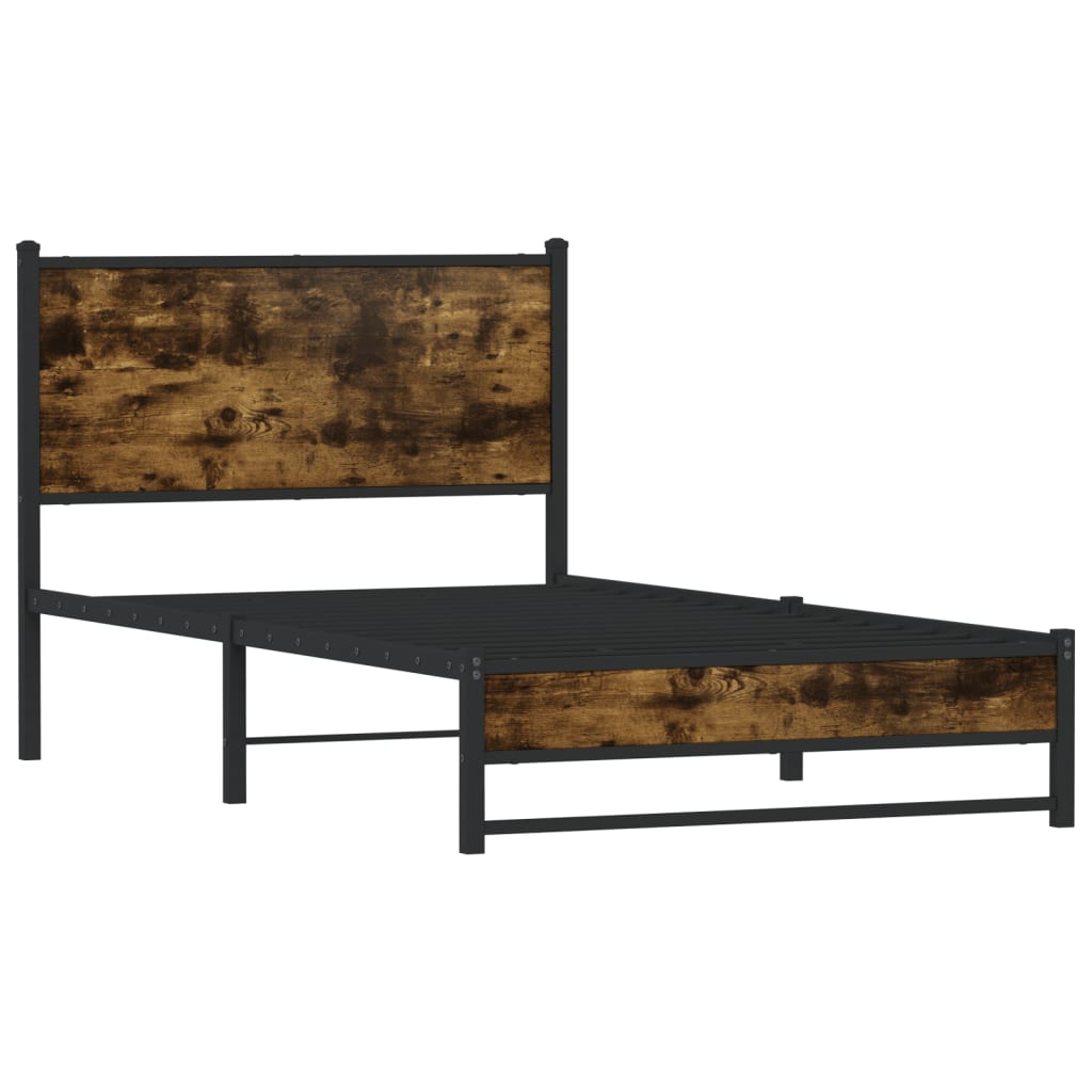 Giroletto senza Materaso in Metallo Rovere Fumo 100x190 cm