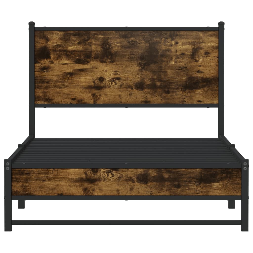 Giroletto senza Materaso in Metallo Rovere Fumo 107x203 cm