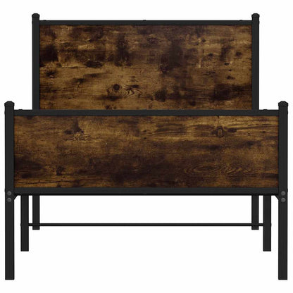 Giroletto senza Materasso in Metallo Rovere Fumo 75x190 cm