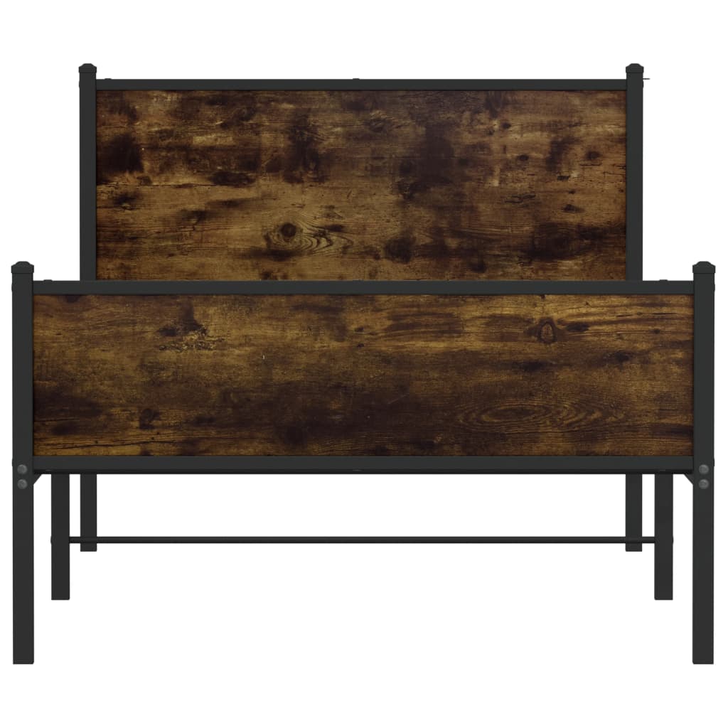 Giroletto senza Materaso in Metallo Rovere Fumo 100x190 cm