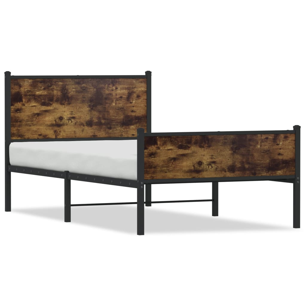 Giroletto senza Materaso in Metallo Rovere Fumo 100x200 cm