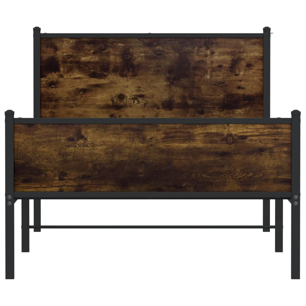 Giroletto senza Materaso in Metallo Rovere Fumo 100x200 cm