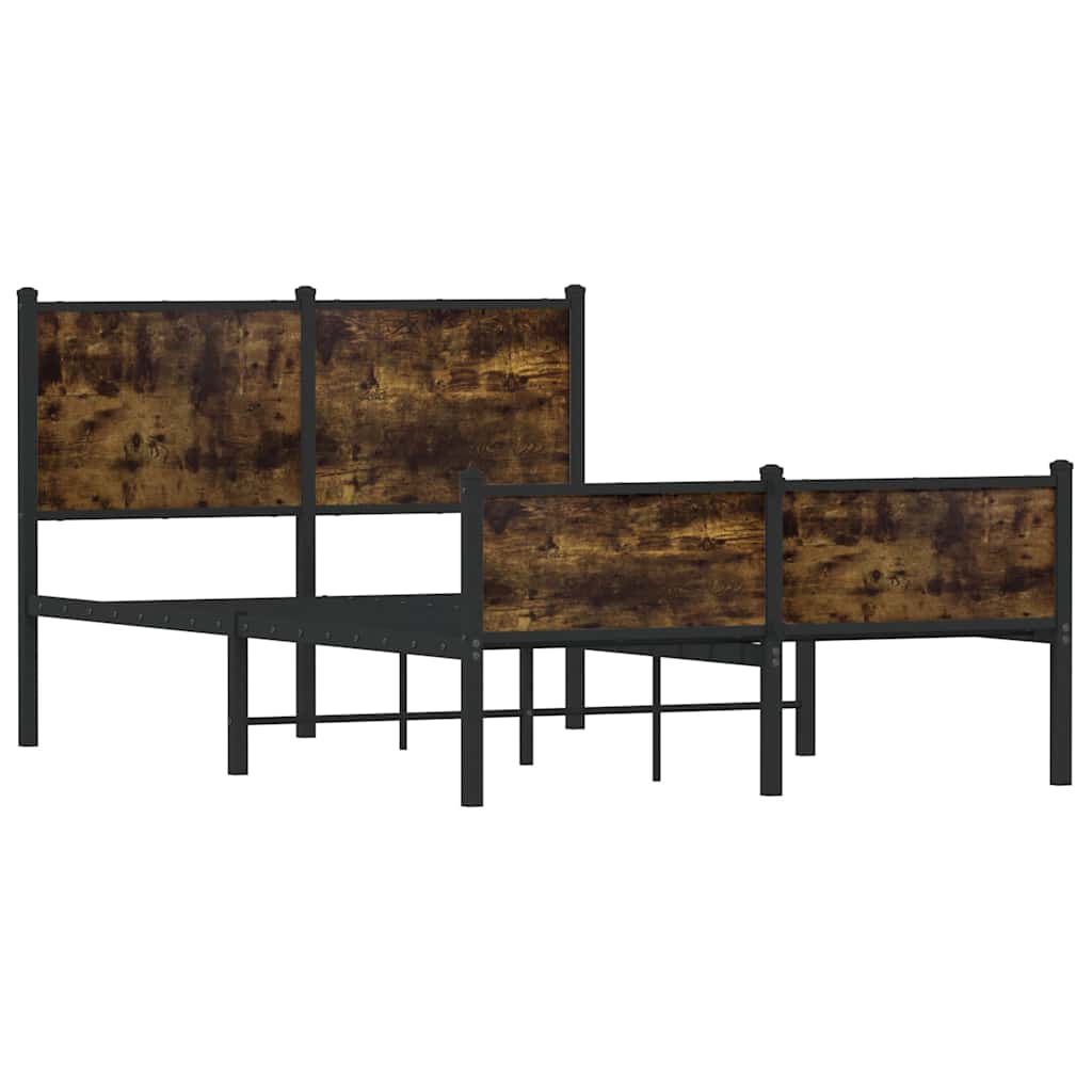 Giroletto senza Materasso in Metallo Rovere Fumo 120x190 cm
