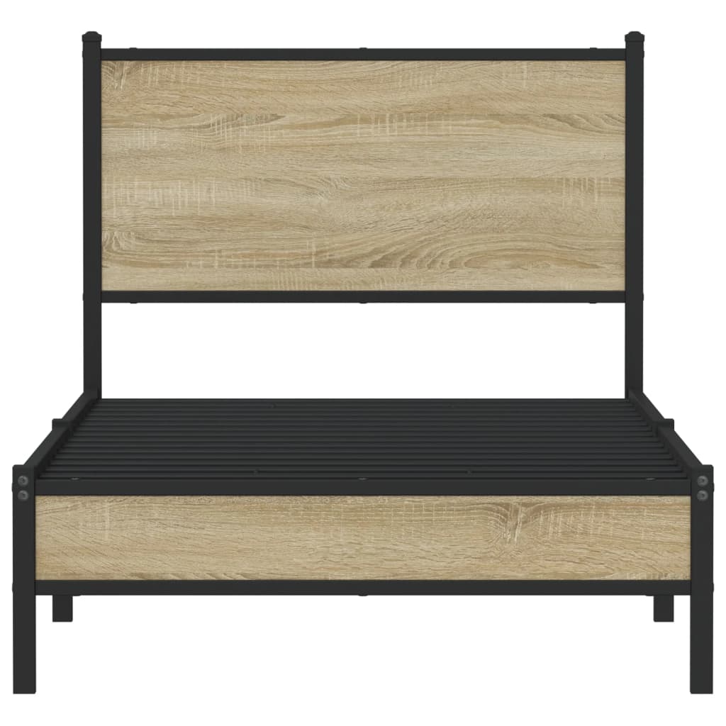 Giroletto senza Materaso in Metallo Rovere Sonoma 75x190 cm