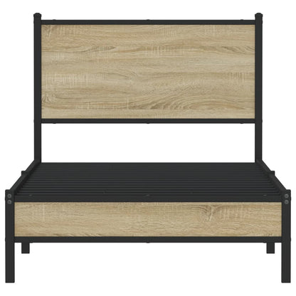 Giroletto senza Materaso in Metallo Rovere Sonoma 75x190 cm