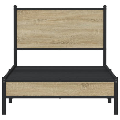 Giroletto senza Materaso in Metallo Rovere Sonoma 90x200 cm