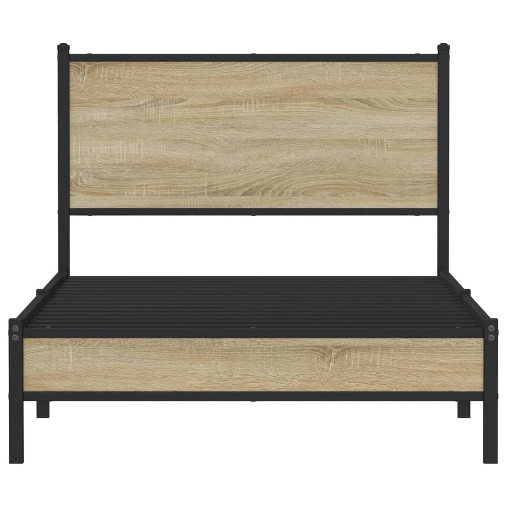 Giroletto senza Materaso in Metallo Rovere Sonoma 100x200 cm