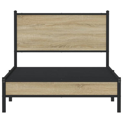 Giroletto senza Materaso in Metallo Rovere Sonoma 100x200 cm