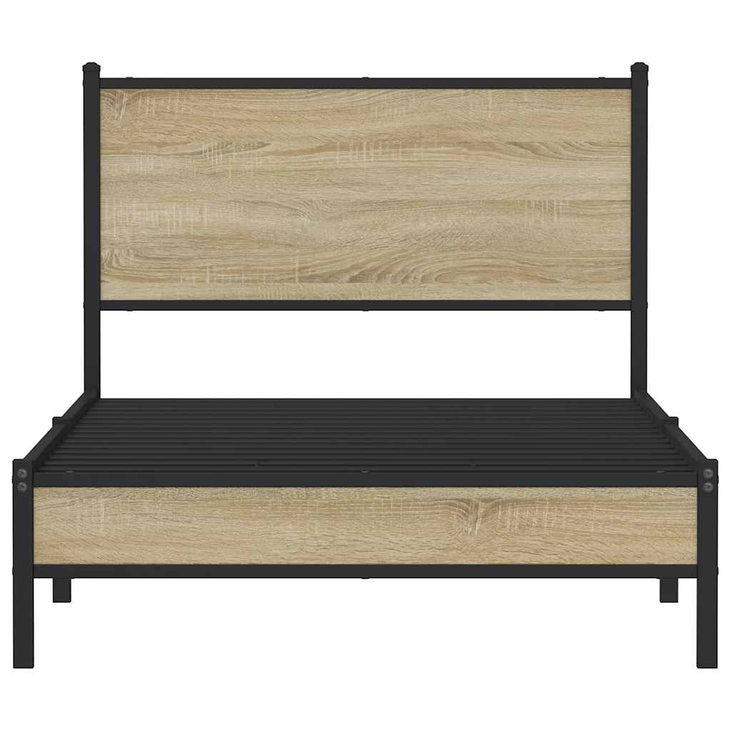 Giroletto senza Materaso in Metallo Rovere Sonoma 107x203 cm