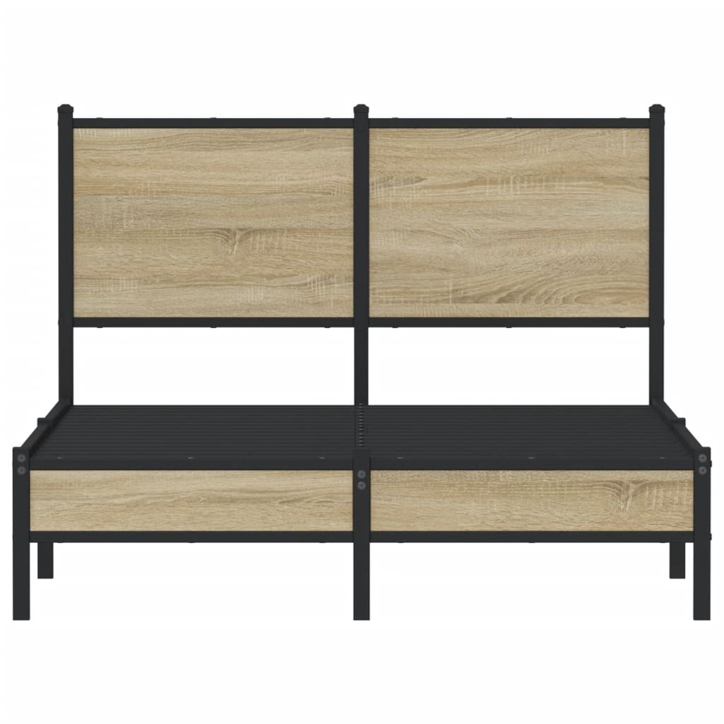 Giroletto senza Materaso in Metallo Rovere Sonoma 120x190 cm