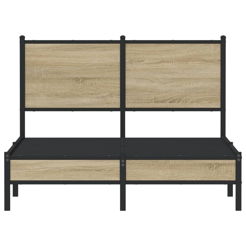 Giroletto senza Materaso in Metallo Rovere Sonoma 120x200 cm