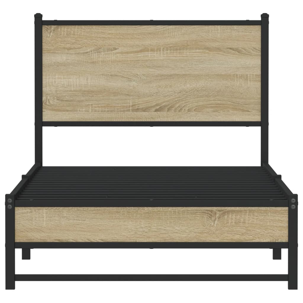 Giroletto senza Materaso in Metallo Rovere Sonoma 75x190 cm