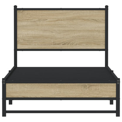 Giroletto senza Materaso in Metallo Rovere Sonoma 90x190 cm