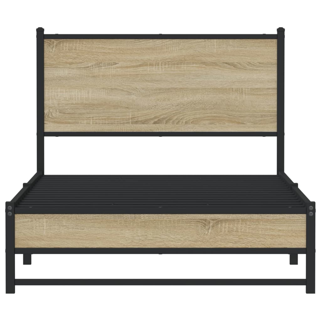 Giroletto senza Materaso in Metallo Rovere Sonoma 100x190 cm