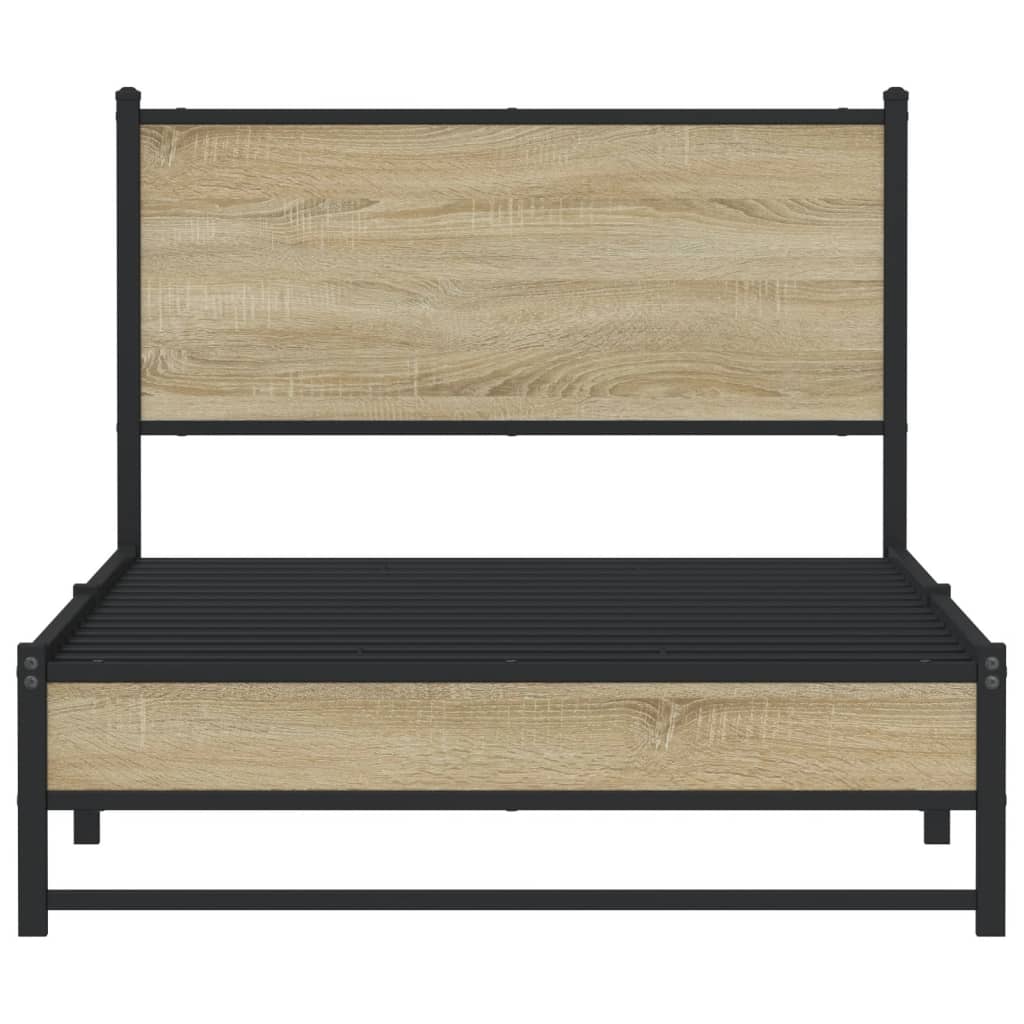 Giroletto senza Materaso in Metallo Rovere Sonoma 107x203 cm
