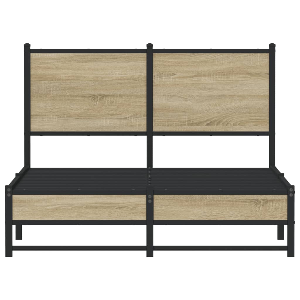 Giroletto senza Materaso in Metallo Rovere Sonoma 120x190 cm