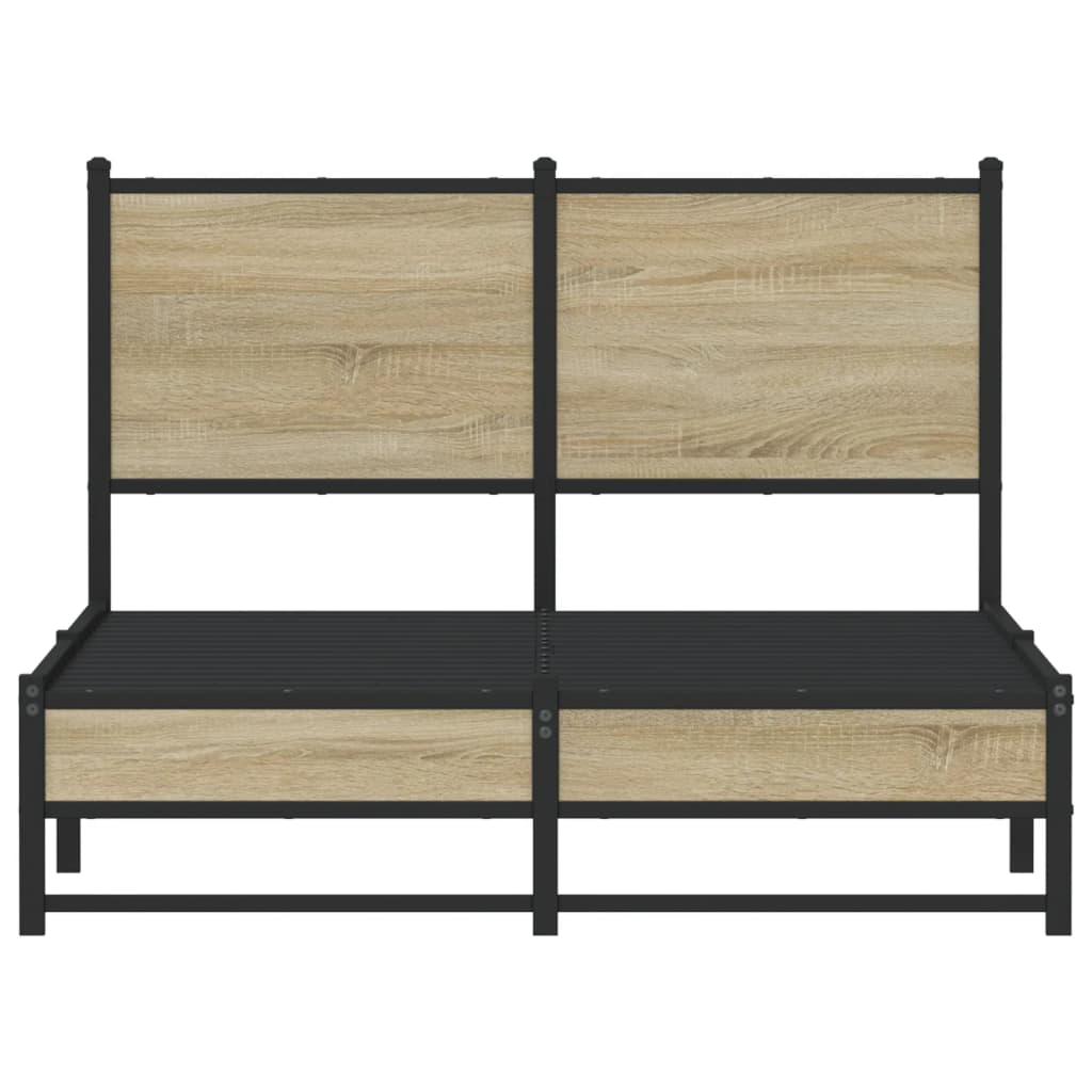 Giroletto senza Materaso in Metallo Rovere Sonoma 120x200 cm