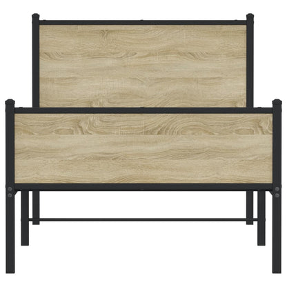 Giroletto senza Materaso in Metallo Rovere Sonoma 75x190 cm