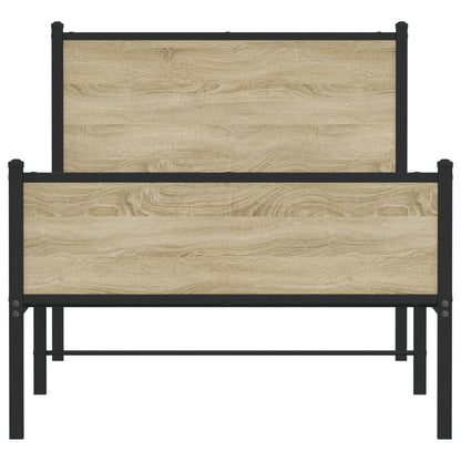 Giroletto senza Materaso in Metallo Rovere Sonoma 100x200 cm