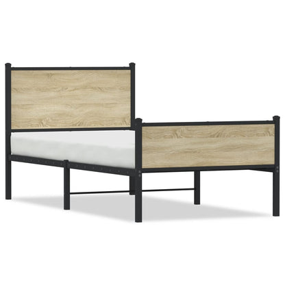 Giroletto senza Materaso in Metallo Rovere Sonoma 107x203 cm