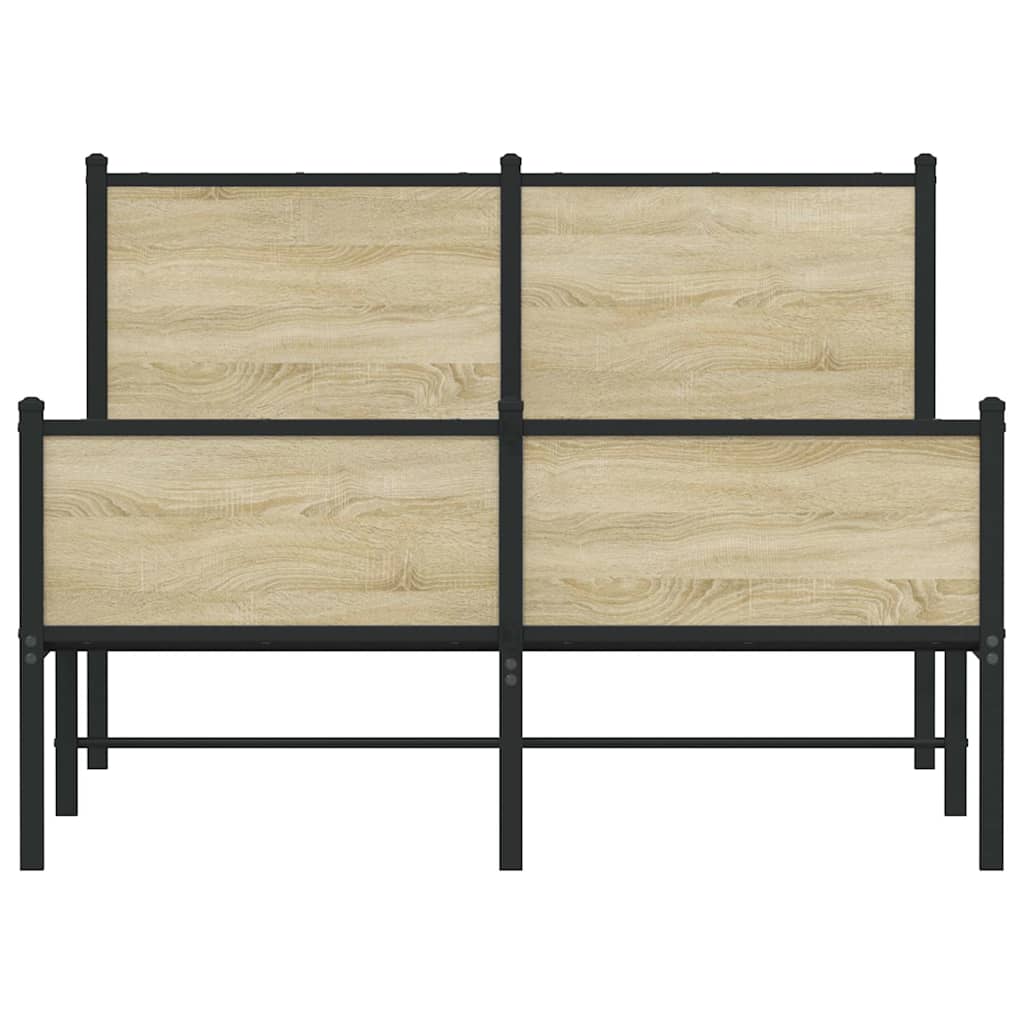 Giroletto senza Materaso in Metallo Rovere Sonoma 120x200 cm
