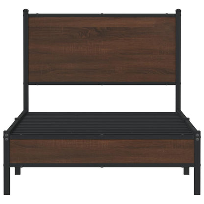 Giroletto senza Materasso in Metallo Rovere Marrone 80x200 cm