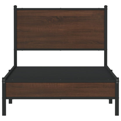Giroletto senza Materasso in Metallo Rovere Marrone 90x200 cm