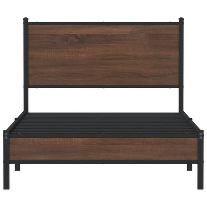Giroletto senza Materasso in Metallo Rovere Marrone 100x190 cm