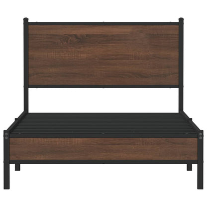 Giroletto senza Materasso in Metallo Rovere Marrone 100x200 cm