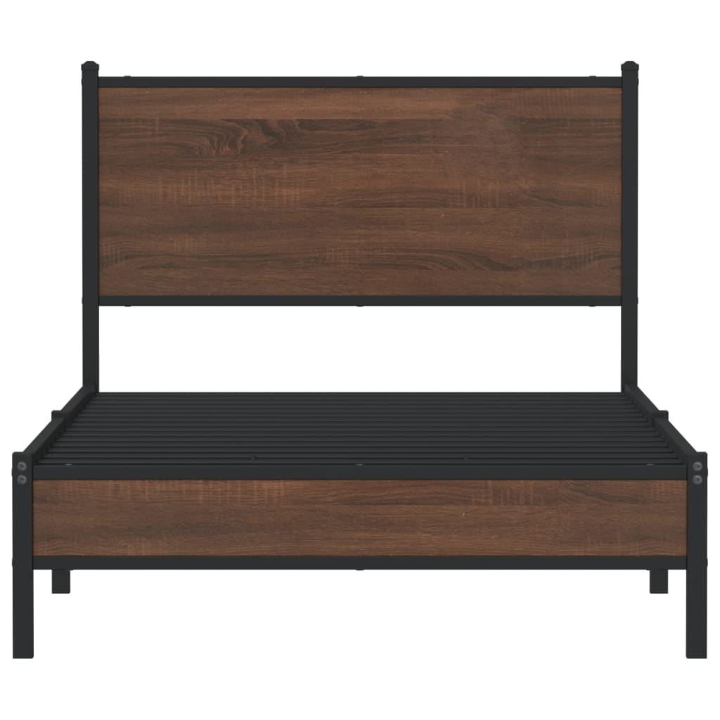 Giroletto senza Materasso in Metallo Rovere Marrone 107x203 cm