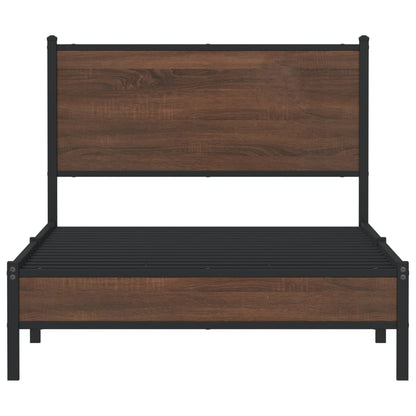 Giroletto senza Materasso in Metallo Rovere Marrone 107x203 cm
