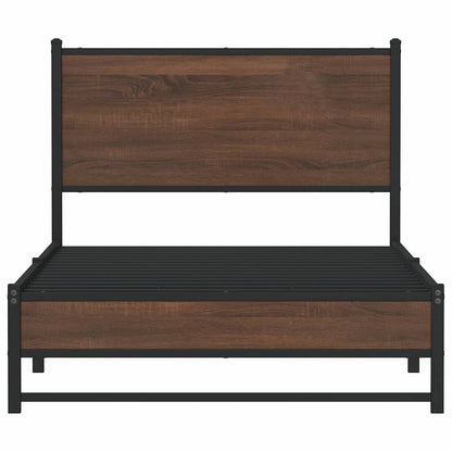 Giroletto senza Materasso in Metallo Rovere Marrone 100x200 cm