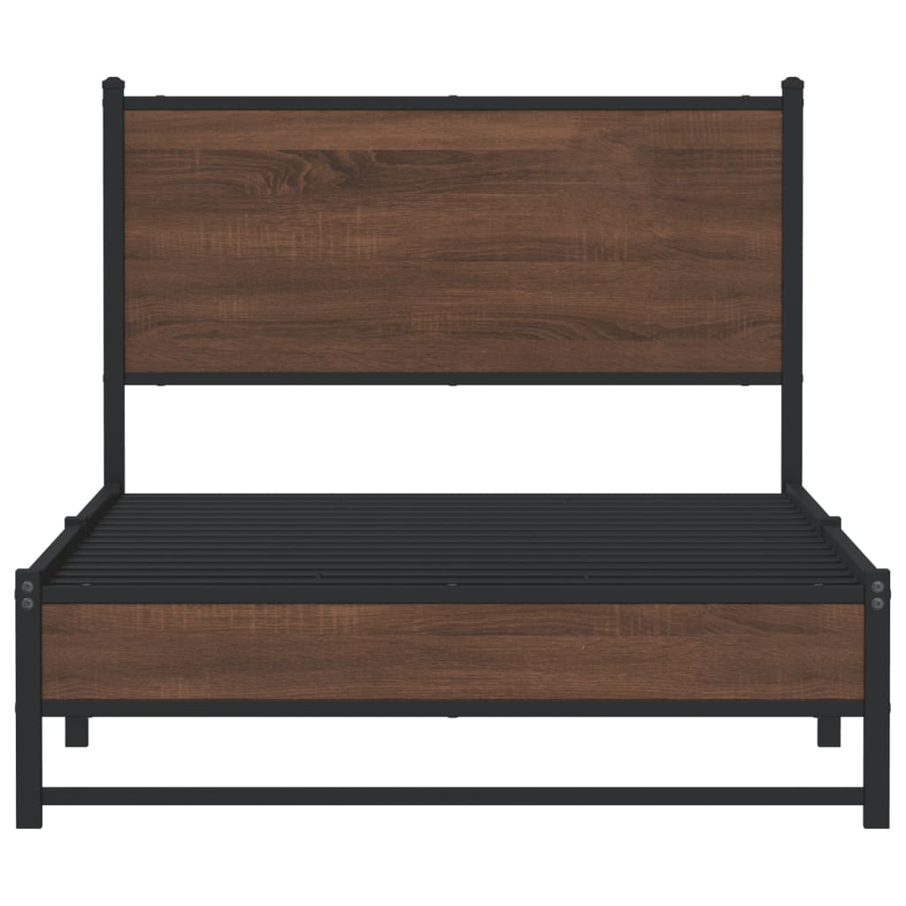 Giroletto senza Materasso in Metallo Rovere Marrone 107x203 cm
