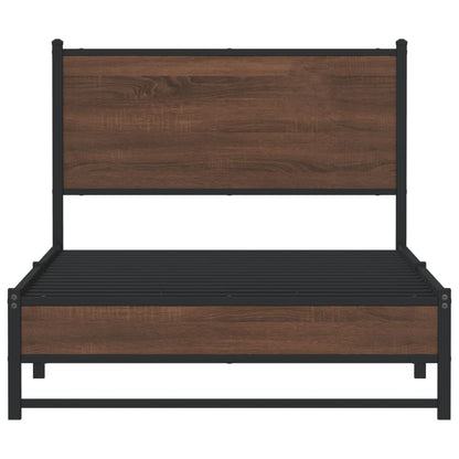 Giroletto senza Materasso in Metallo Rovere Marrone 107x203 cm