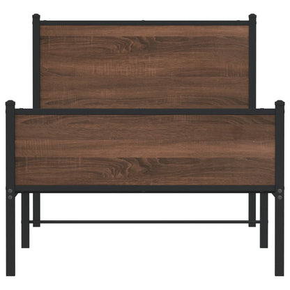 Giroletto senza Materasso in Metallo Rovere Marrone 90x200 cm