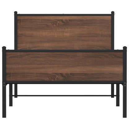 Giroletto senza Materasso in Metallo Rovere Marrone 100x190 cm