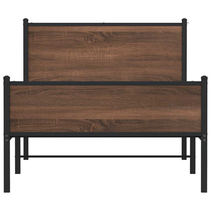 Giroletto senza Materasso in Metallo Rovere Marrone 100x200 cm
