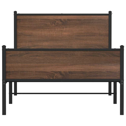 Giroletto senza Materasso in Metallo Rovere Marrone 107x203 cm