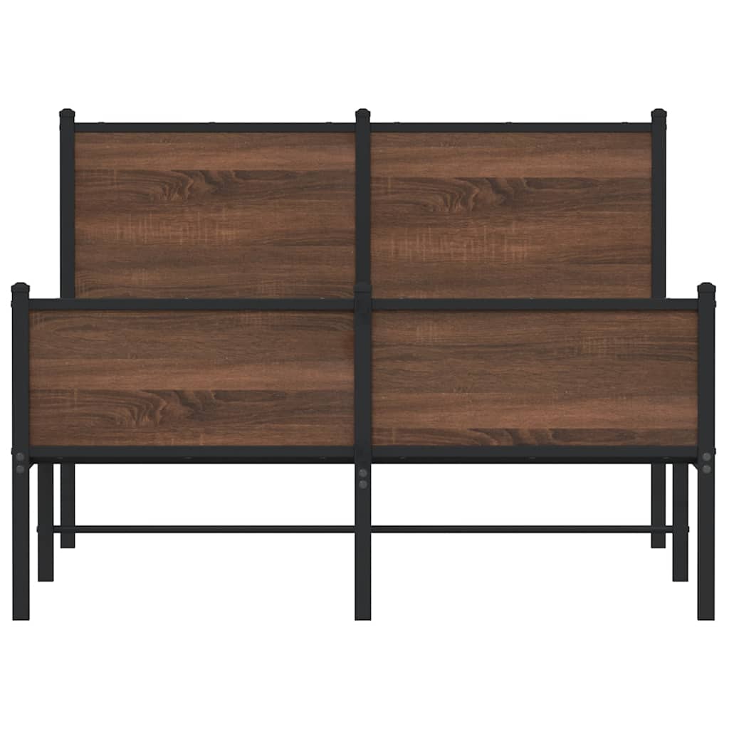 Giroletto senza Materasso in Metallo Rovere Marrone 120x190 cm