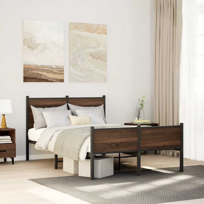 Giroletto senza Materasso in Metallo Rovere Marrone 120x200 cm