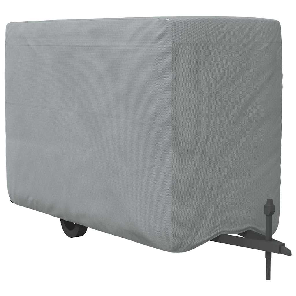 Copertura Rimorchio Cavalli Grigia 376x168x240 cm non Tessuto