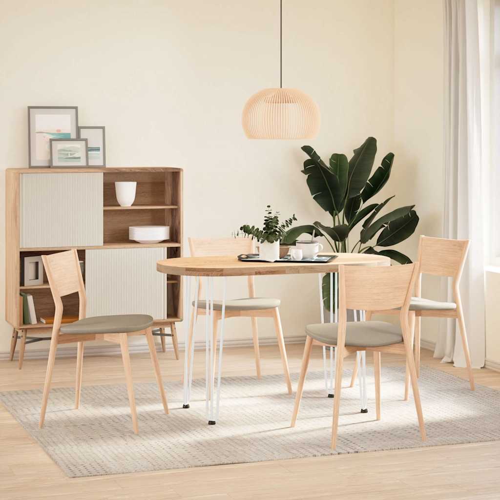 Gambe a forcina per tavoli consolle 4 pz Bianco 72 cm Acciaio massiccio