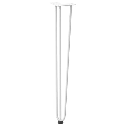 Gambe a forcina per tavoli consolle 4 pz Bianco 72 cm Acciaio massiccio