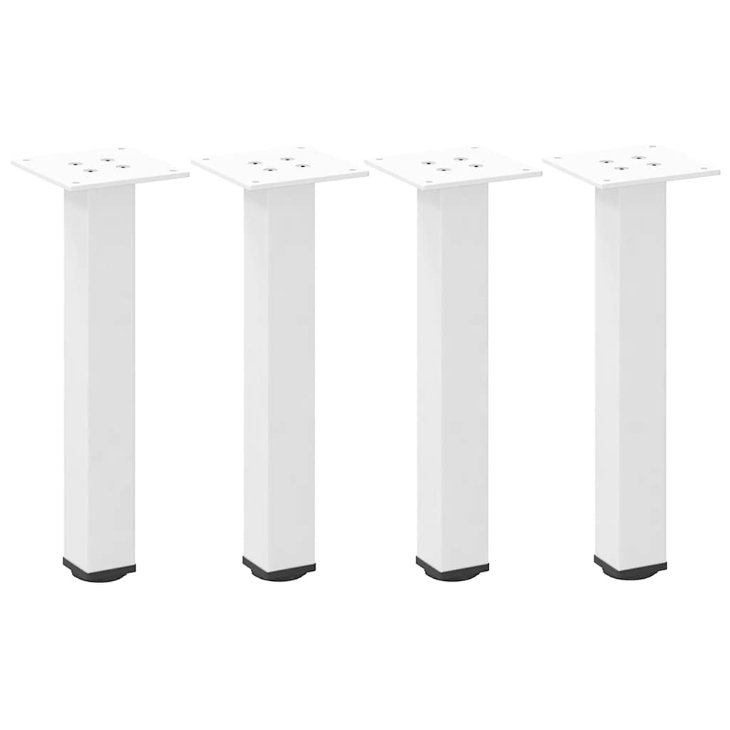 Gambe per Tavolino da CaffÃ¨ 4 pz Bianche 30-32 cm Acciaio