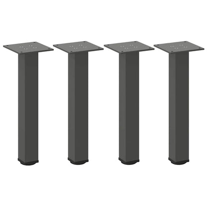 Gambe per tavolino 4 pz Antracite 30-32 cm Acciaio