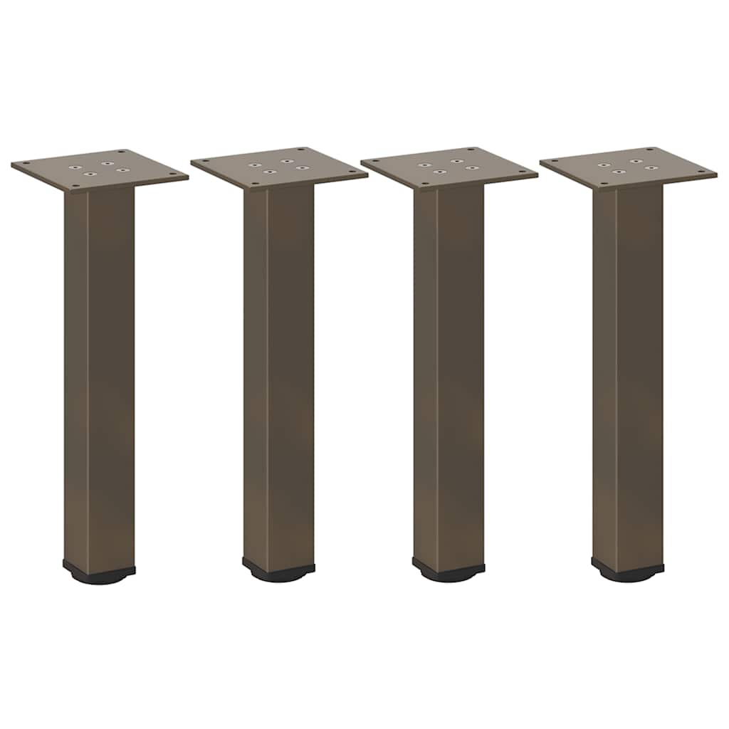 Gambe per Tavolino da CaffÃ¨ 4 pz Acciaio Naturale 30-32 cm Acciaio