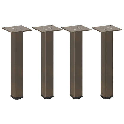 Gambe per Tavolino da CaffÃ¨ 4 pz Acciaio Naturale 30-32 cm Acciaio